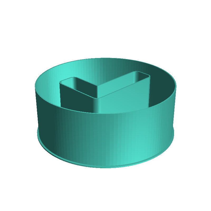 Disc with a check mark, nestable box (v1)