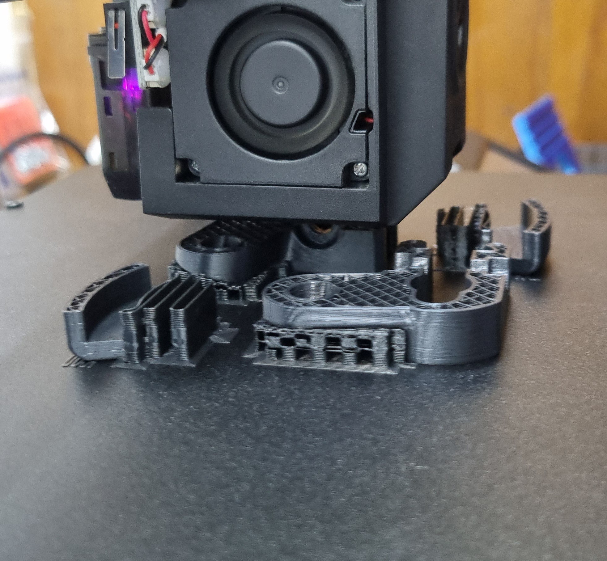 Printed the ender v3 ke supports with supporting posts, and they came ...