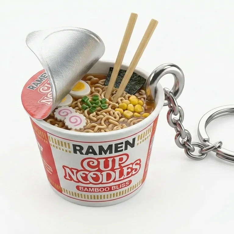 Realistic Cup Noodles Ramen Keychain