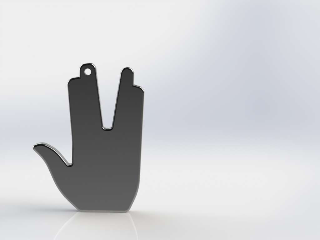 Live Long and Prosper Hand Sign Keychain | 3D models download ...