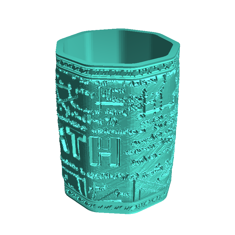 Math pencil cup