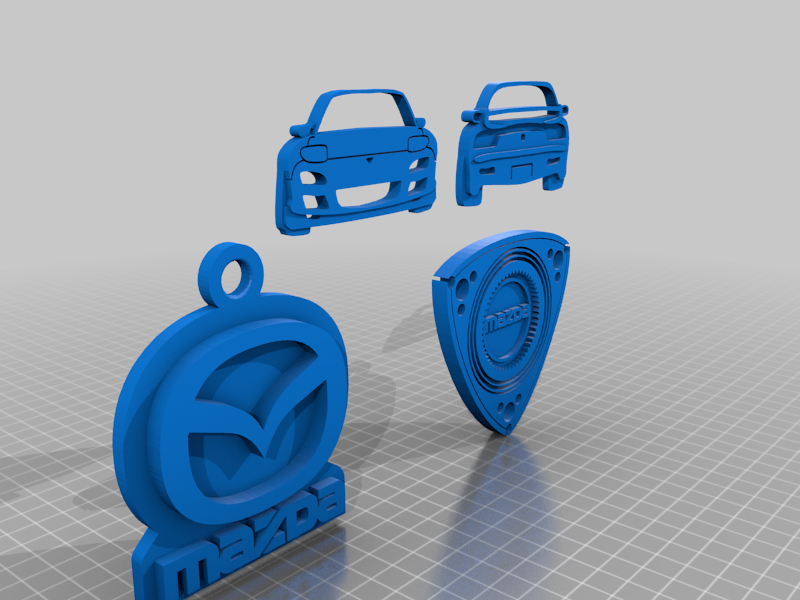 Mazda RX7 Keychains, 3D models download