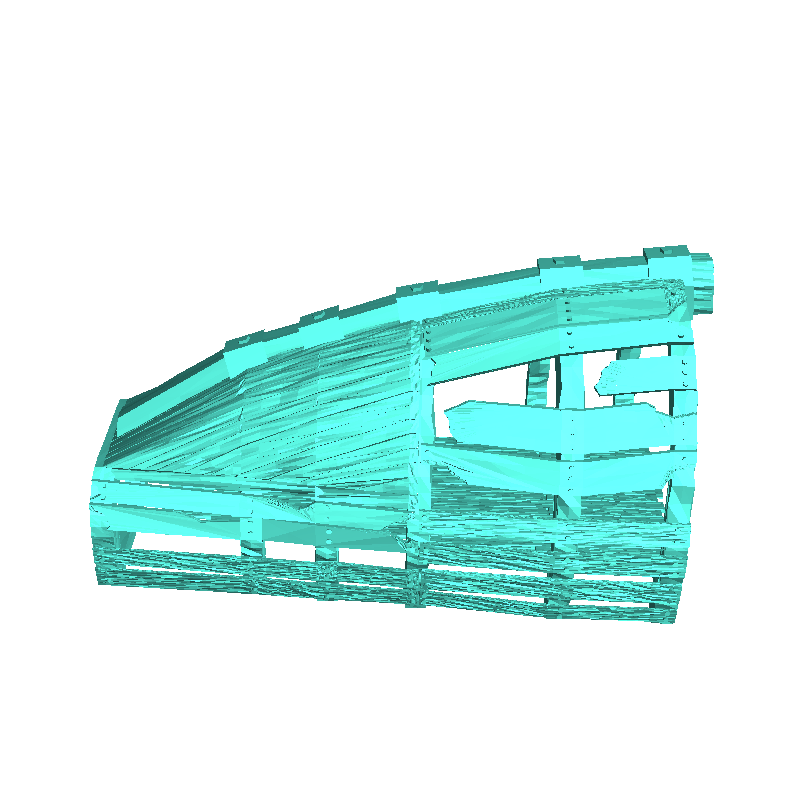 Boat hull with mast (3) - miniatures warhammer tabletop scen