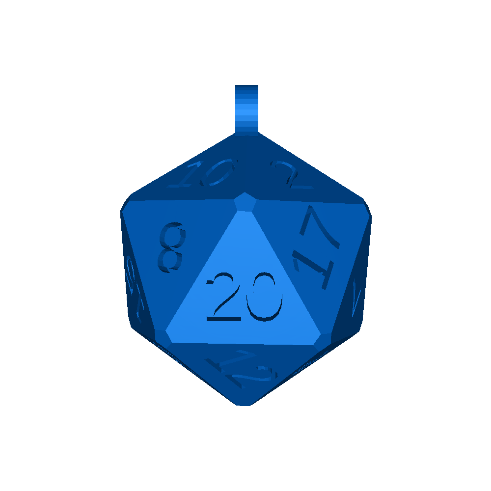 D20 Pendant 3D models download Creality Cloud