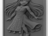Jolie jeune fille en relief -0