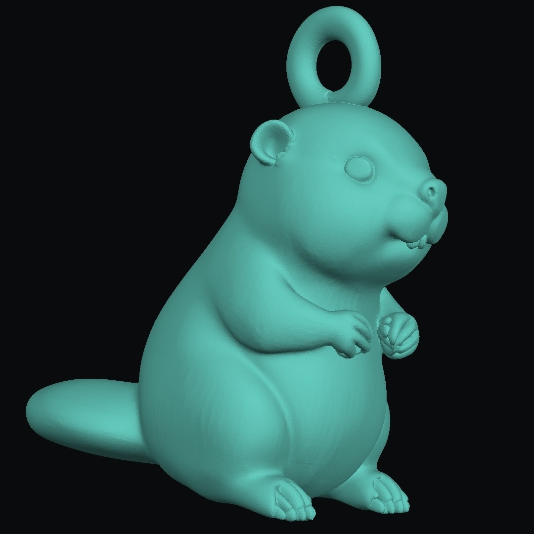 3D Printer Files | 3MF File | Chaveiro filhote de castor | Creality Cloud