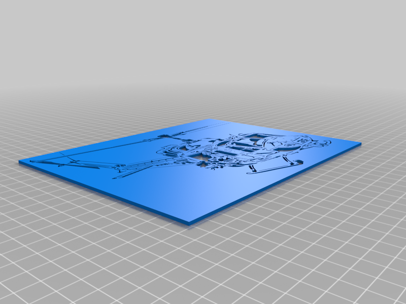 Helicopter stencil 2 | 3D models download | Creality Cloud