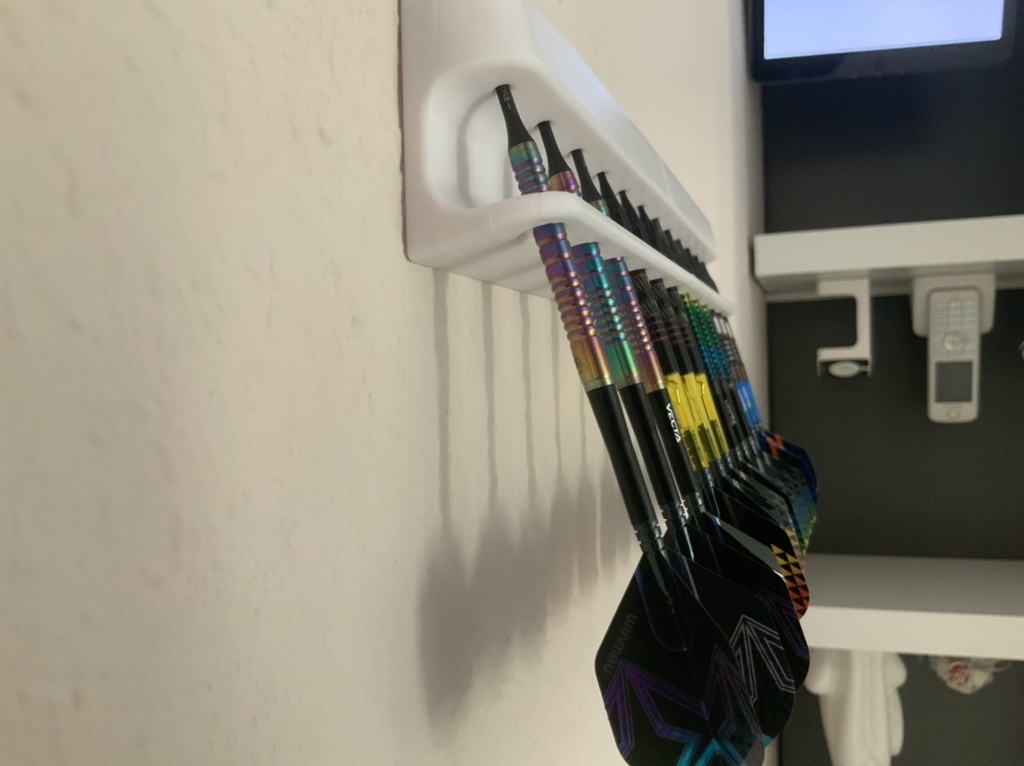 Dart arrow wall holder 6 or 12 pieces 3D models download Creality Cloud
