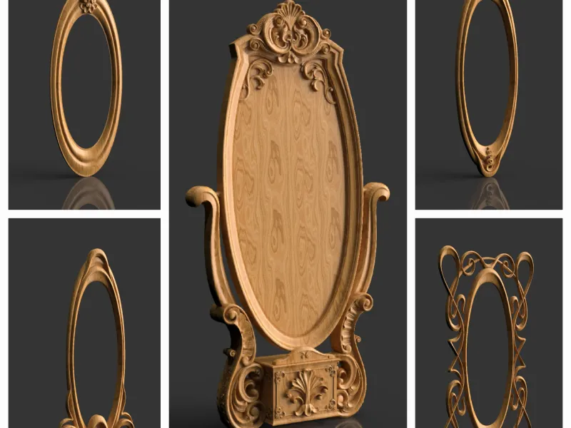 5 models Frames with decor