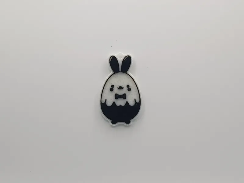 Easter Egg Bunny Keychain #1