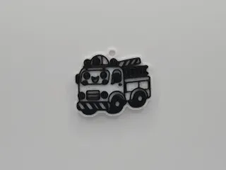 Cute Firetruck Keychain #1