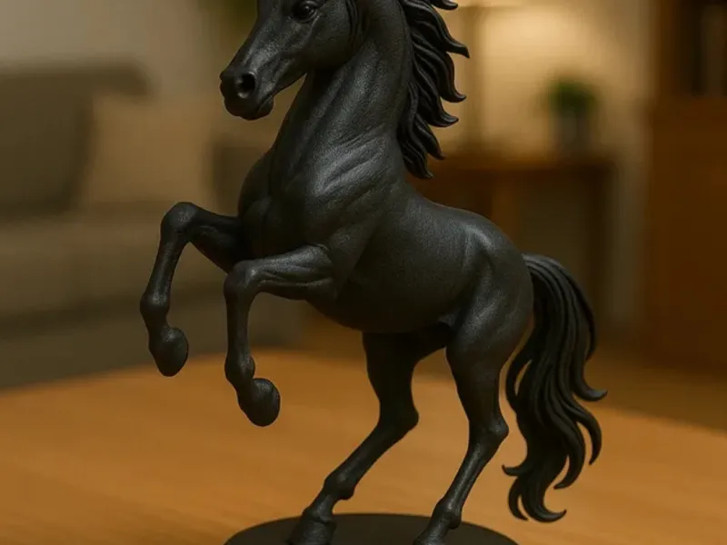 Modern Majestic Wild Bronco Figurine Art