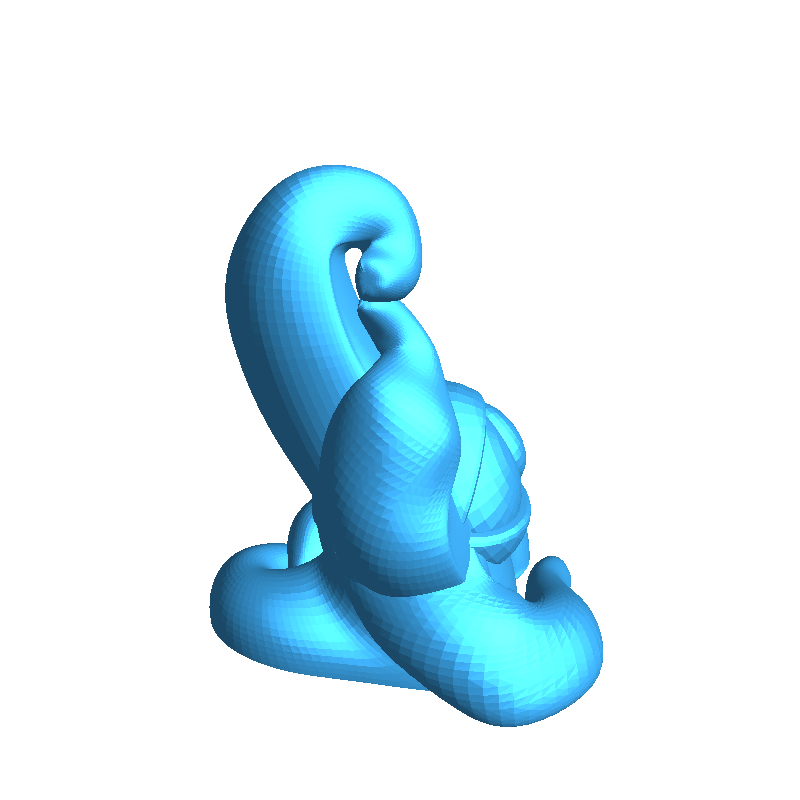 Chibi Cthulhu for full color, mutli-material, or single colo