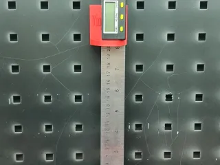 square hole pegboard protractor holder