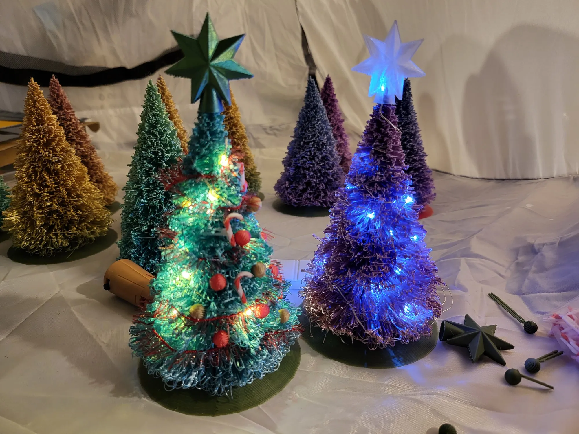 Christmas trees with reuseable ornaments-0