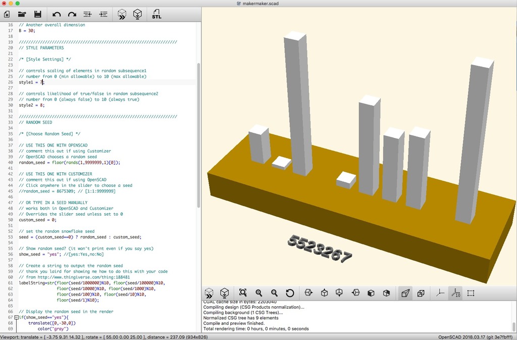 OpenSCAD Randomizer | 3D-Modelle herunterladen | Creality Cloud