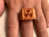 Caution, sign ring-0