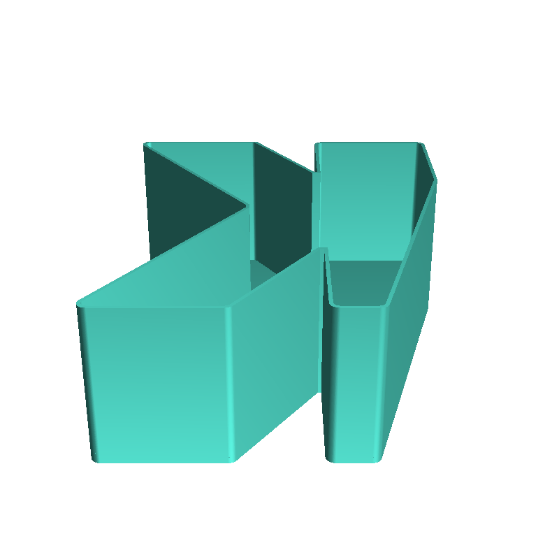 Partial K letter, nestable box (v1)