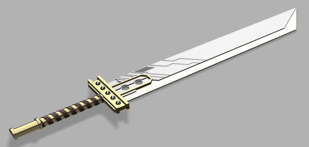 Buster sword bookmark, 3D models download