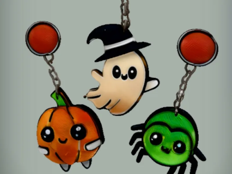 Coleção de Chaveiros de Halloween 1