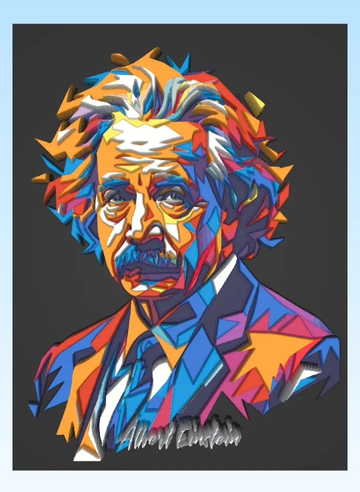 Albert Einstein Pop Art color ☀️-0