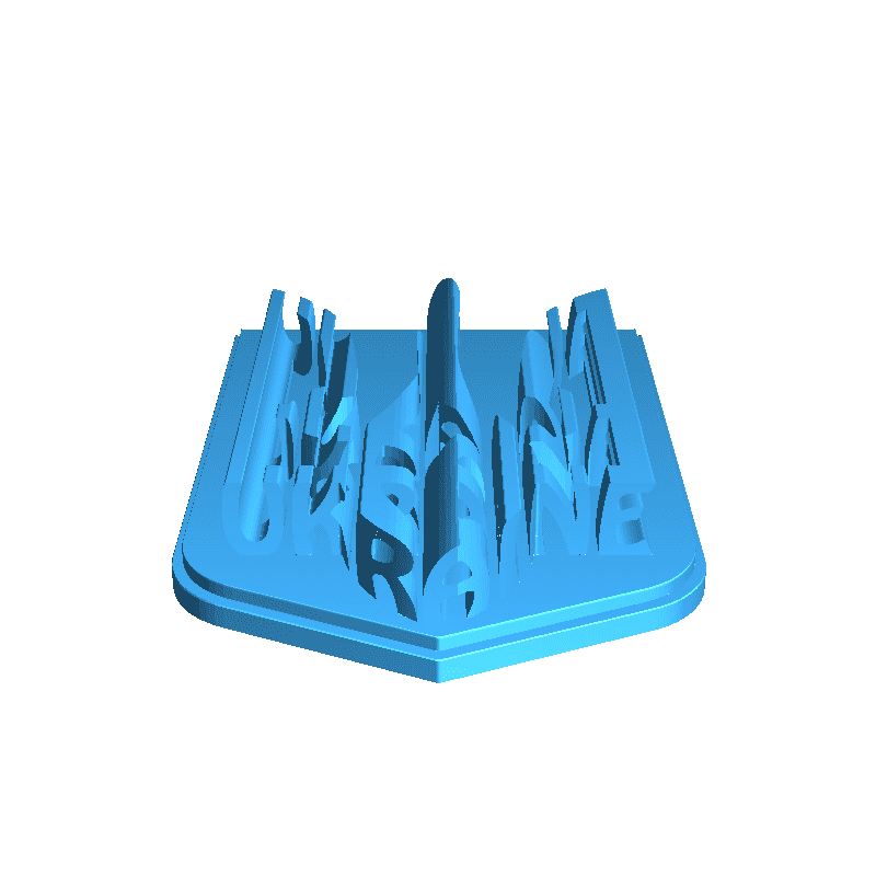 BANDIERA 3D DELL'UCRAINA