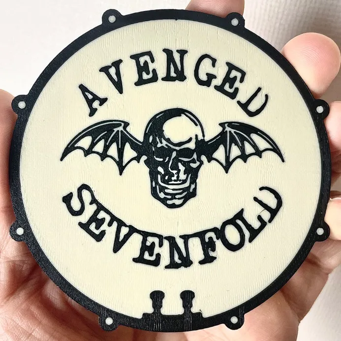 Avenged Sevenfold A7X Drums Coasters Multicolor