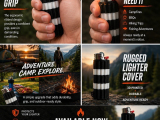 Bic Lighter Rugged Cover with Keychain attachment feature-1