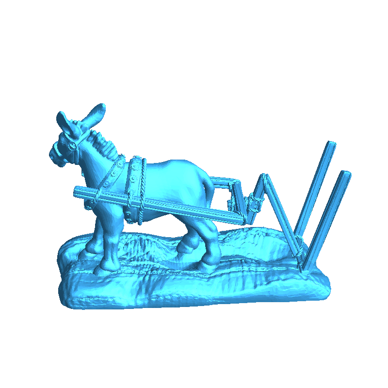 Donkey with Plow