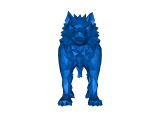 a low poly wolf-0