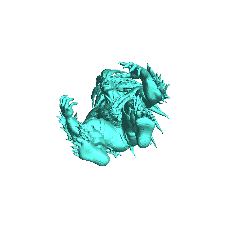 Blanka - Street fighter Stylised figure 3D model 3D printable