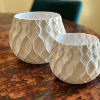 Plant Pot "Bellvere" | Planter + Drain Tray STL to 3D print-0