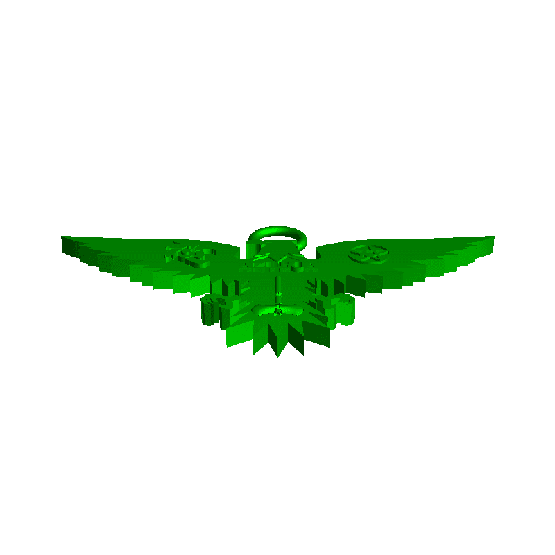 Azteca eagle pendant Pagan, pentagram,