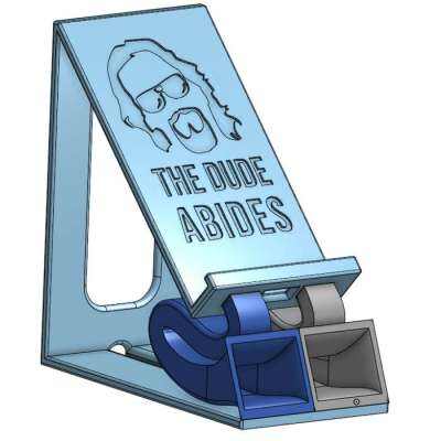 The Dude's acoustic amplified phone stand  3d model