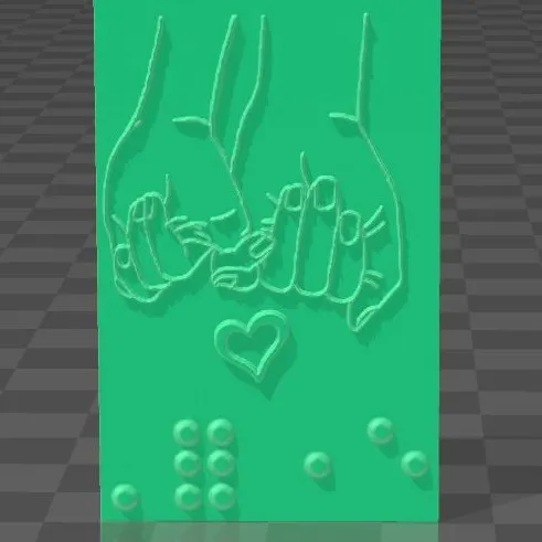 FOREVER IN LOVE ❣️ BRAILLE MESSAGE CARD 