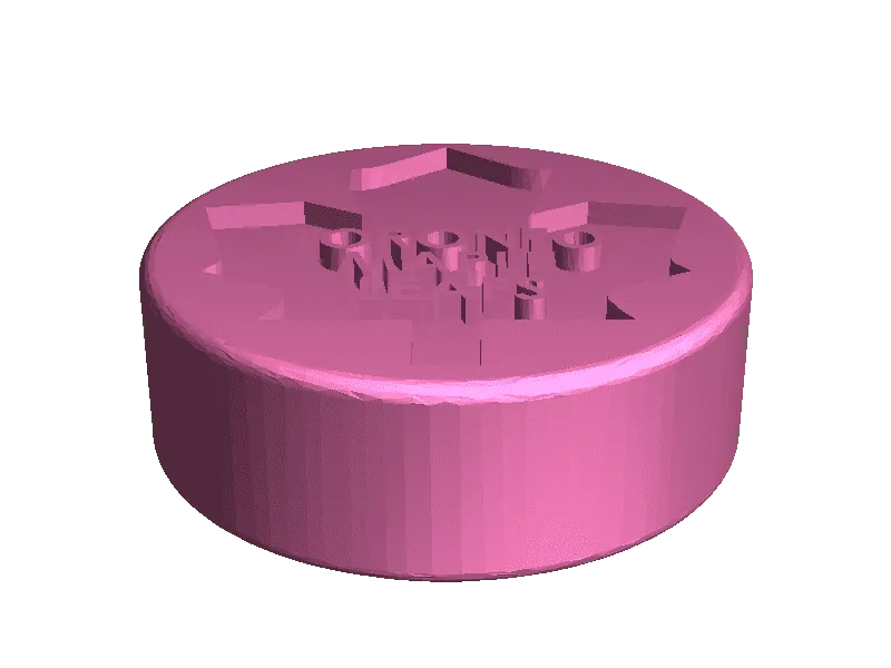 Toronto embossed puck