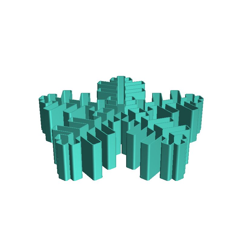 Snowflake 002, nestable box (v2)