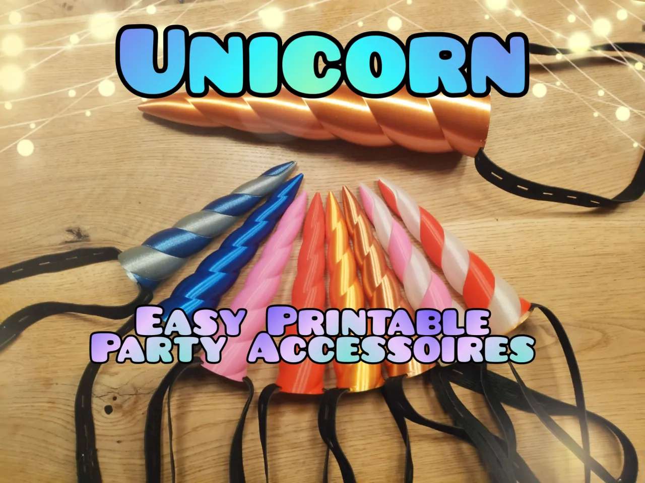 Unicorn Horn for Elastic- /Hairband
