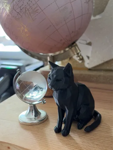 Low Poly Cat Figurine - Art - PLA - 3D printed product - фото 10