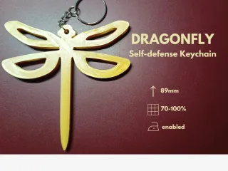 self defense dragonfly keychain