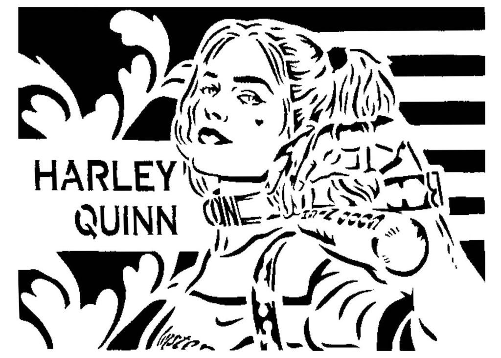 Harley Quinn stencil 5 | 3D models download | Creality Cloud