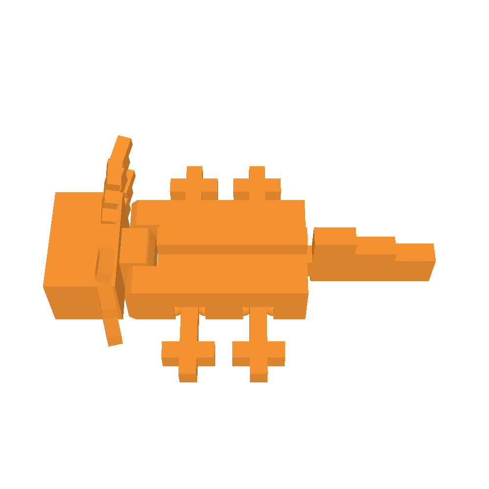 Axolotl - minecraft style