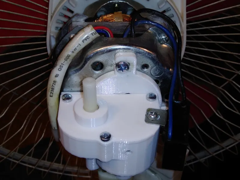 Floor fan gearbox housing