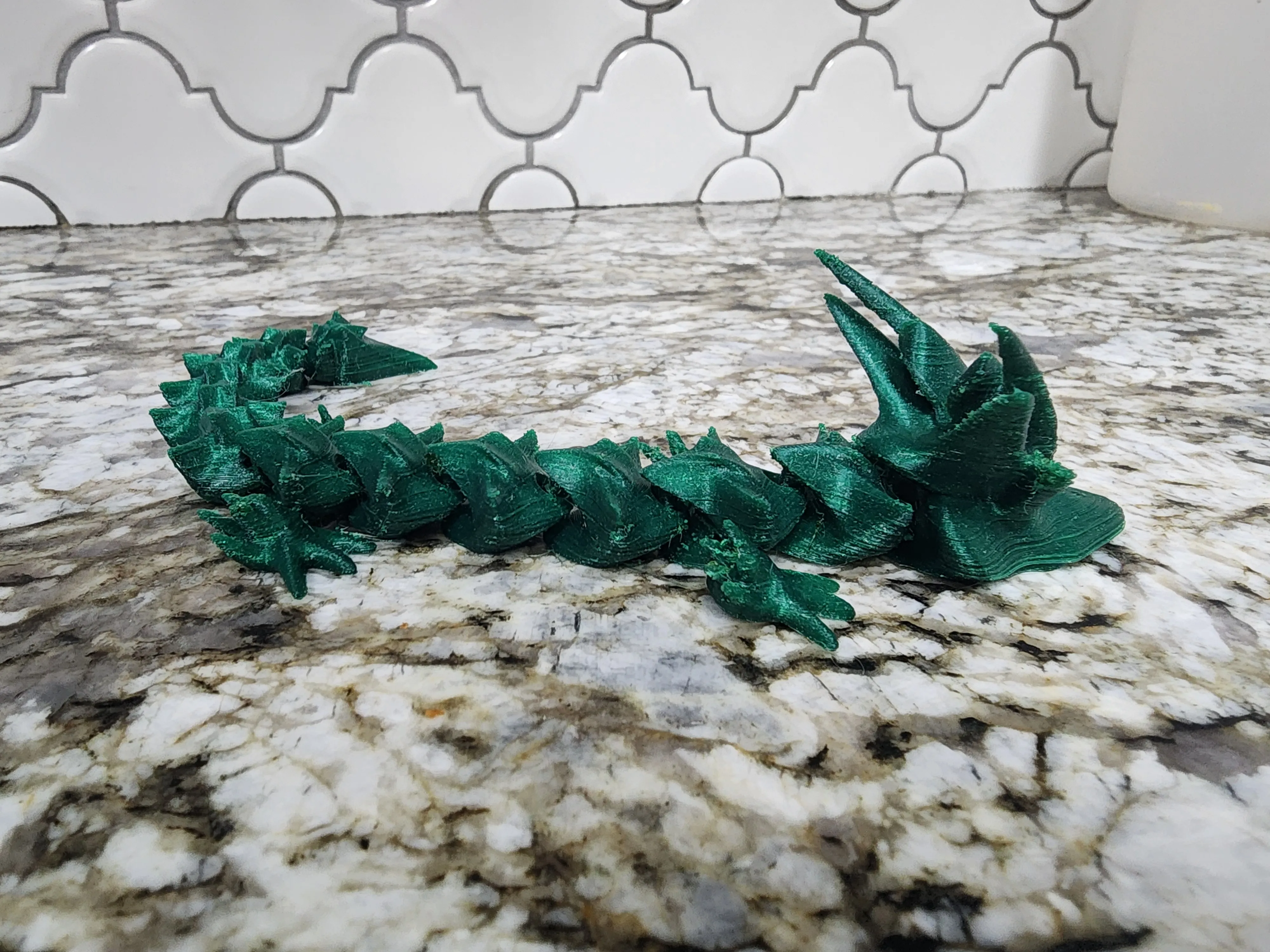 'HORNY DRAGON' - PRINT-IN-PLACE, ARTICULATED DRAGON-0