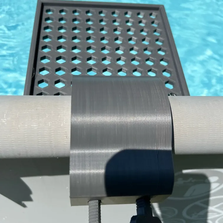 Clamp-On Pool Tray above ground pool round frame
