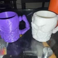 Skull and bones dice mug (2) - beer can holder-1