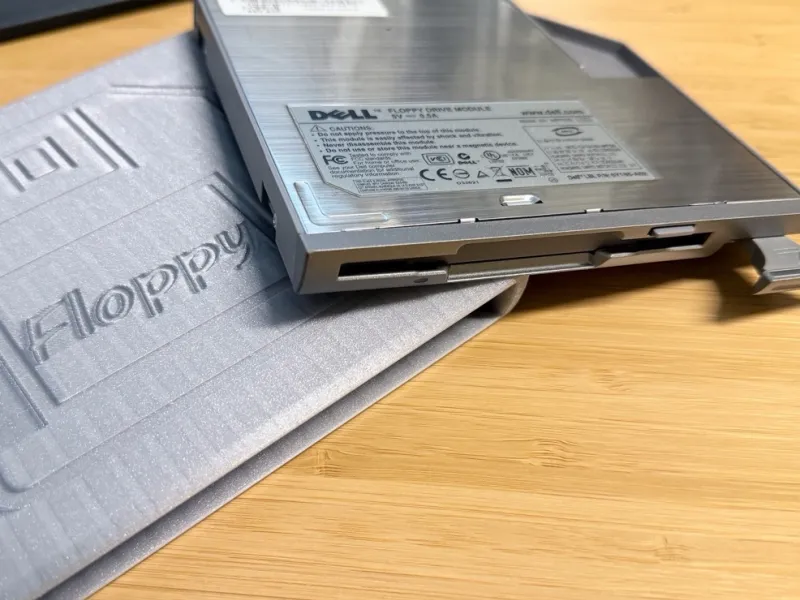 Dell Latitude Floppy Bay to USB Enclosure – 3.5" Floppy Disk