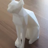 Cat - Egyptian cat low poly-0