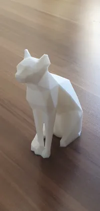 Cat - Egyptian cat low poly-0