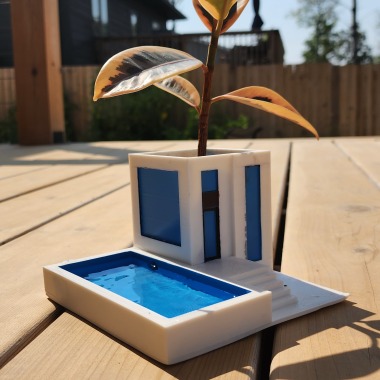 SELF WATERING MODERN HOUSE PLANTER-1